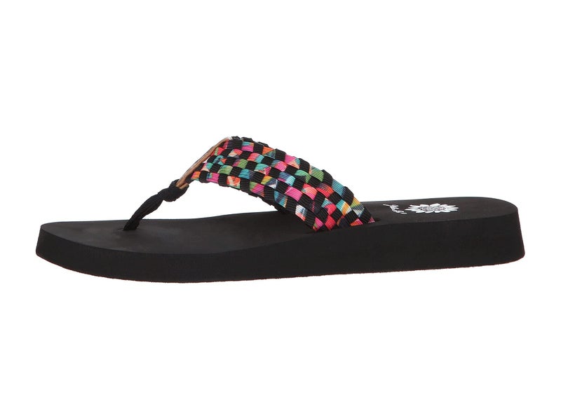 Yellow Box Women's Soleil Wedge Sandal, Black/Multi, 11 M US - Image 2